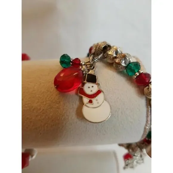 Bracelet Bundle Christmas Charm/Red & Silver Stretch/NWT Charming Charlie READ - Picture 7 of 7